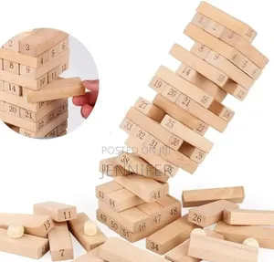 Jenga Blocks With 4dices 54pcs
