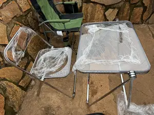 Acrylic Foldable Glass and Chair Set