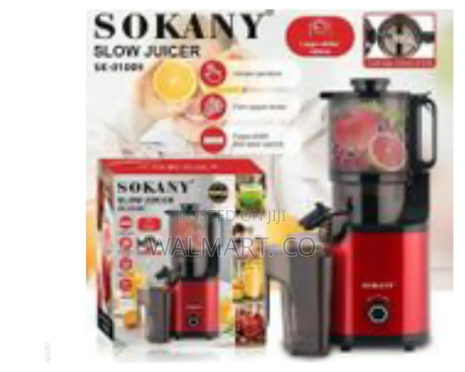 Sokany Commercial 140mm Big Mouth Cold Press Juicer Blender