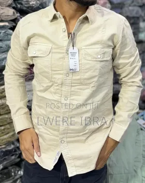 Cream Pocket Casual Shirts