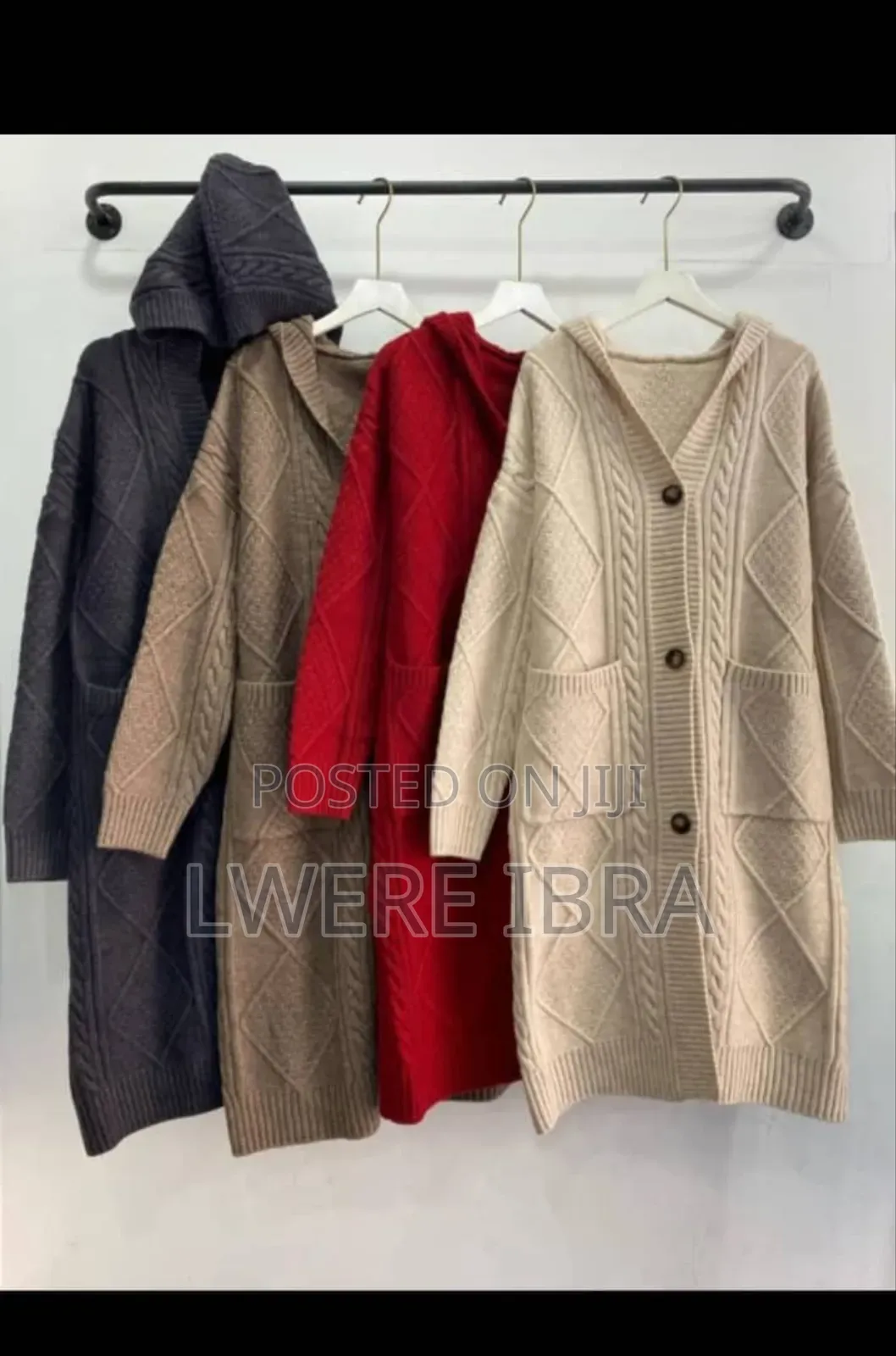 Brown Warm Long Sweaters for Ladies