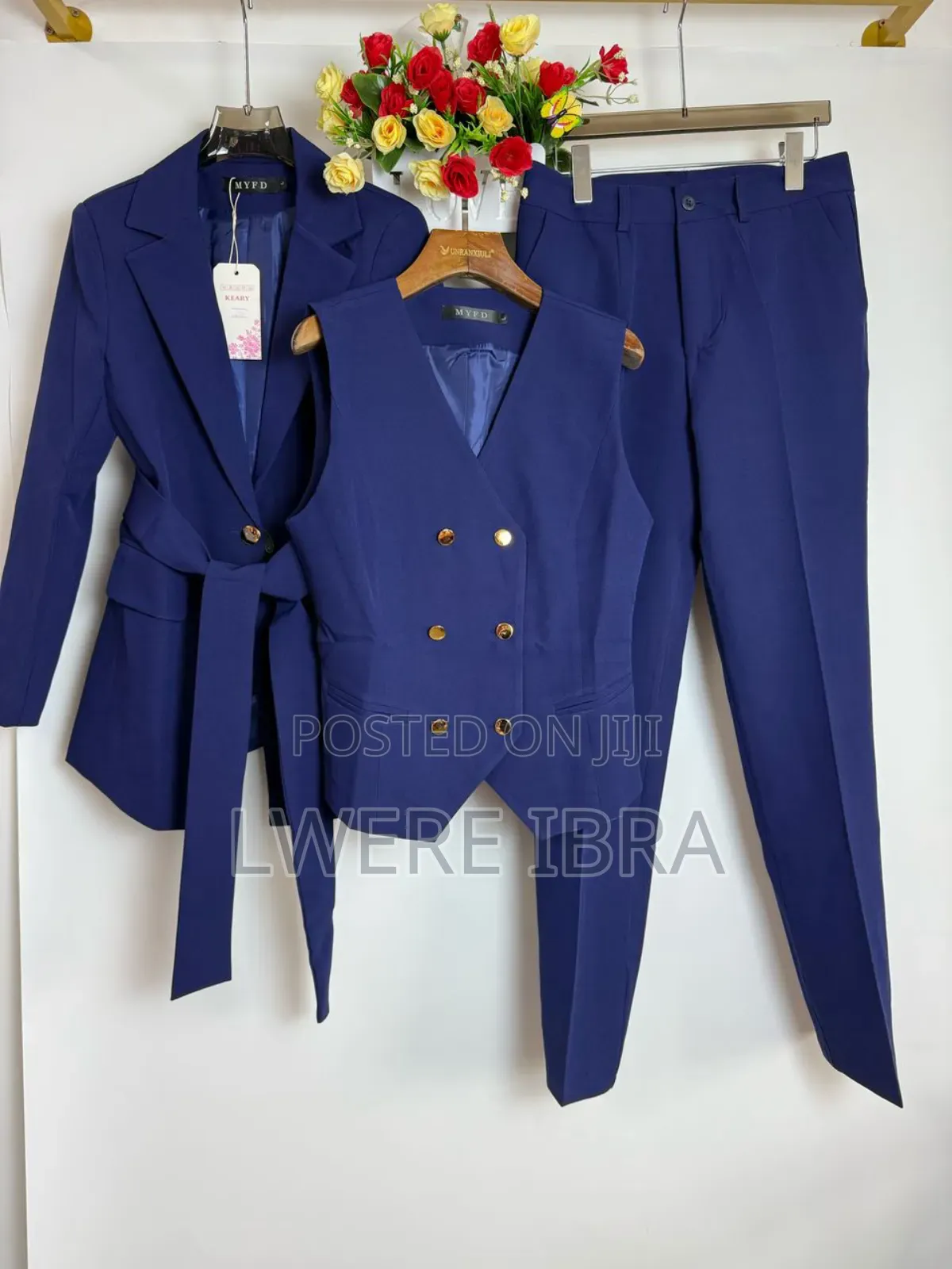 Navy Blue 3piece Suit for Ladies