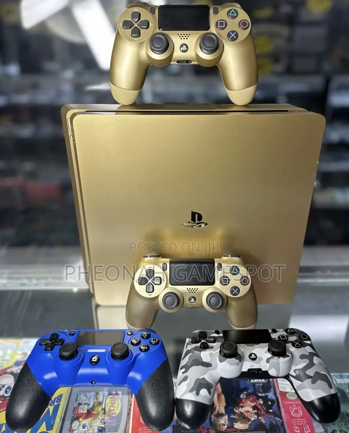 Playstation 4 Slim System With 2 Pads and 18games.