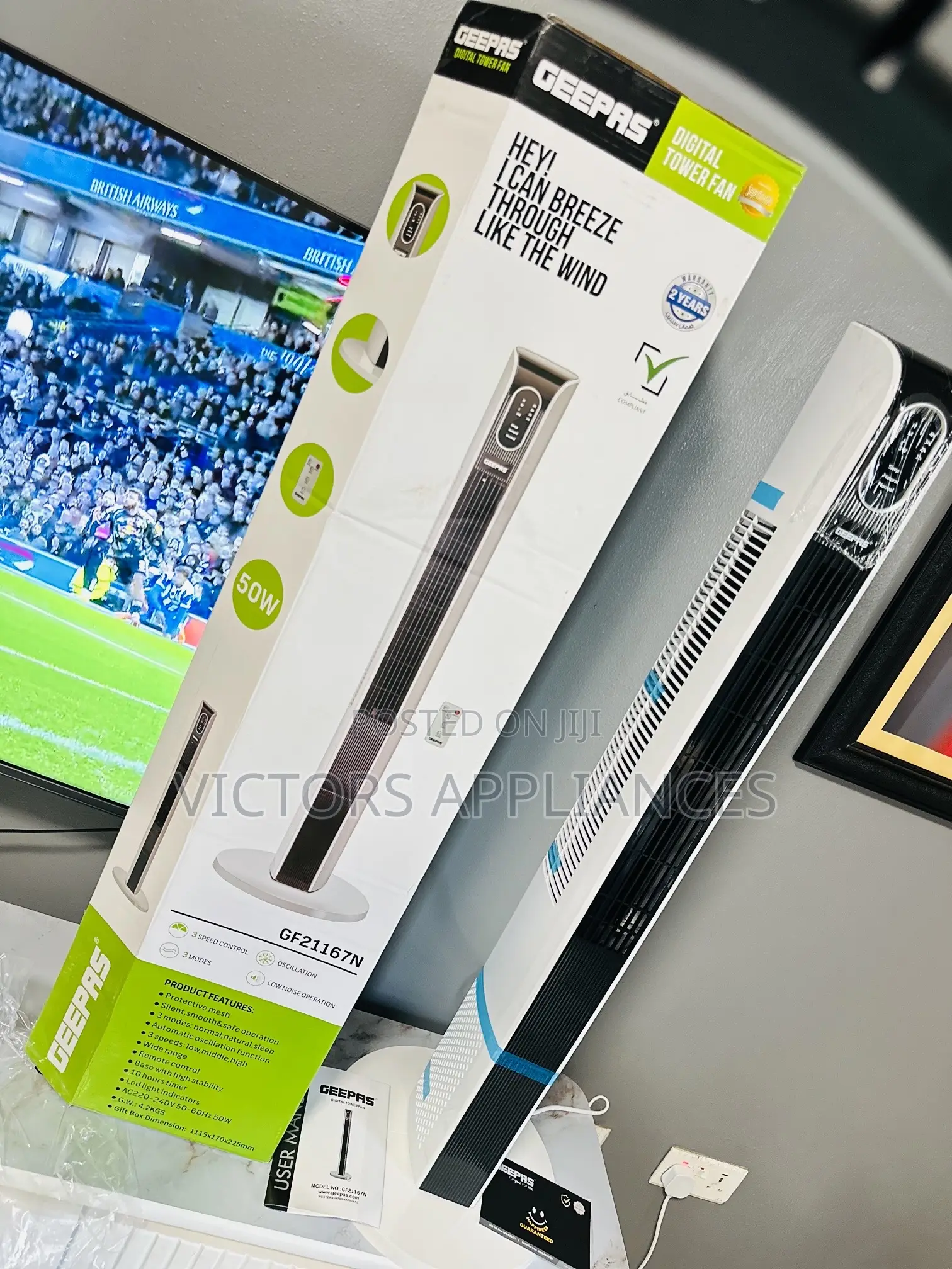 Brand New Geepas Tower Fan