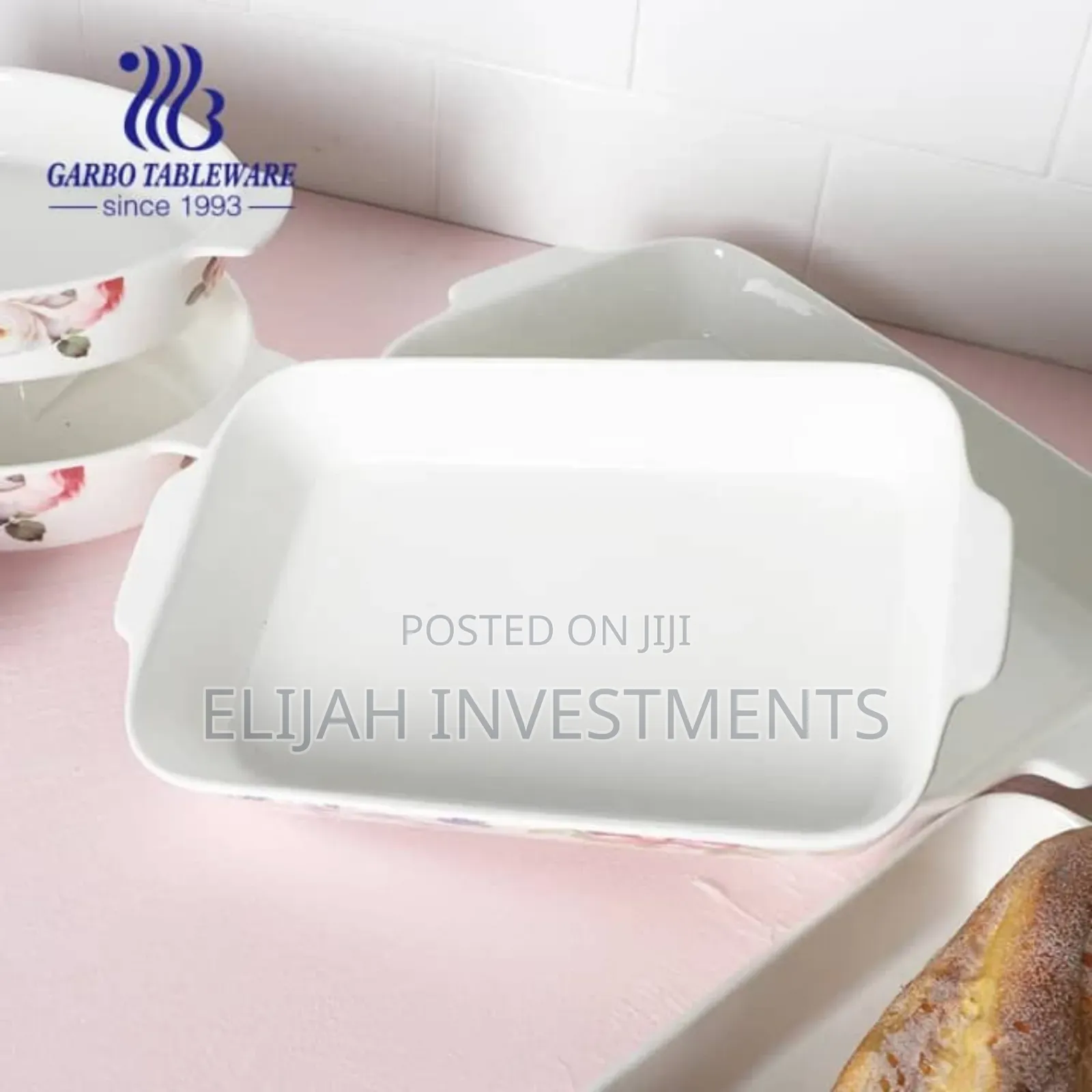 3pcs Ceramic Bakeware and Dinner Set Dishes