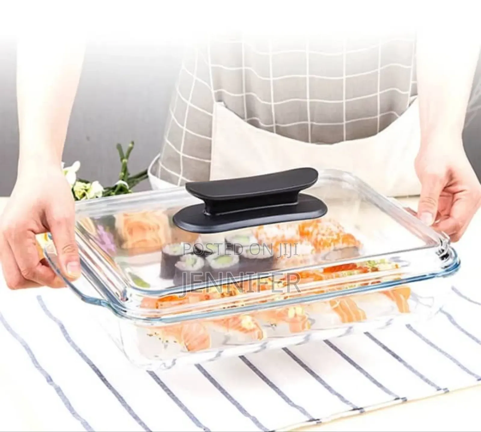 3pcs Rectangular Glass Casserole Dishes With Lid