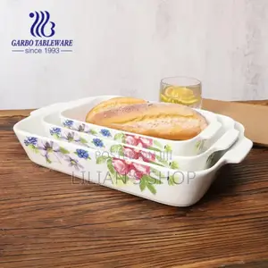 3pcs Ceramic Bakeware and Dinner Set Dishes