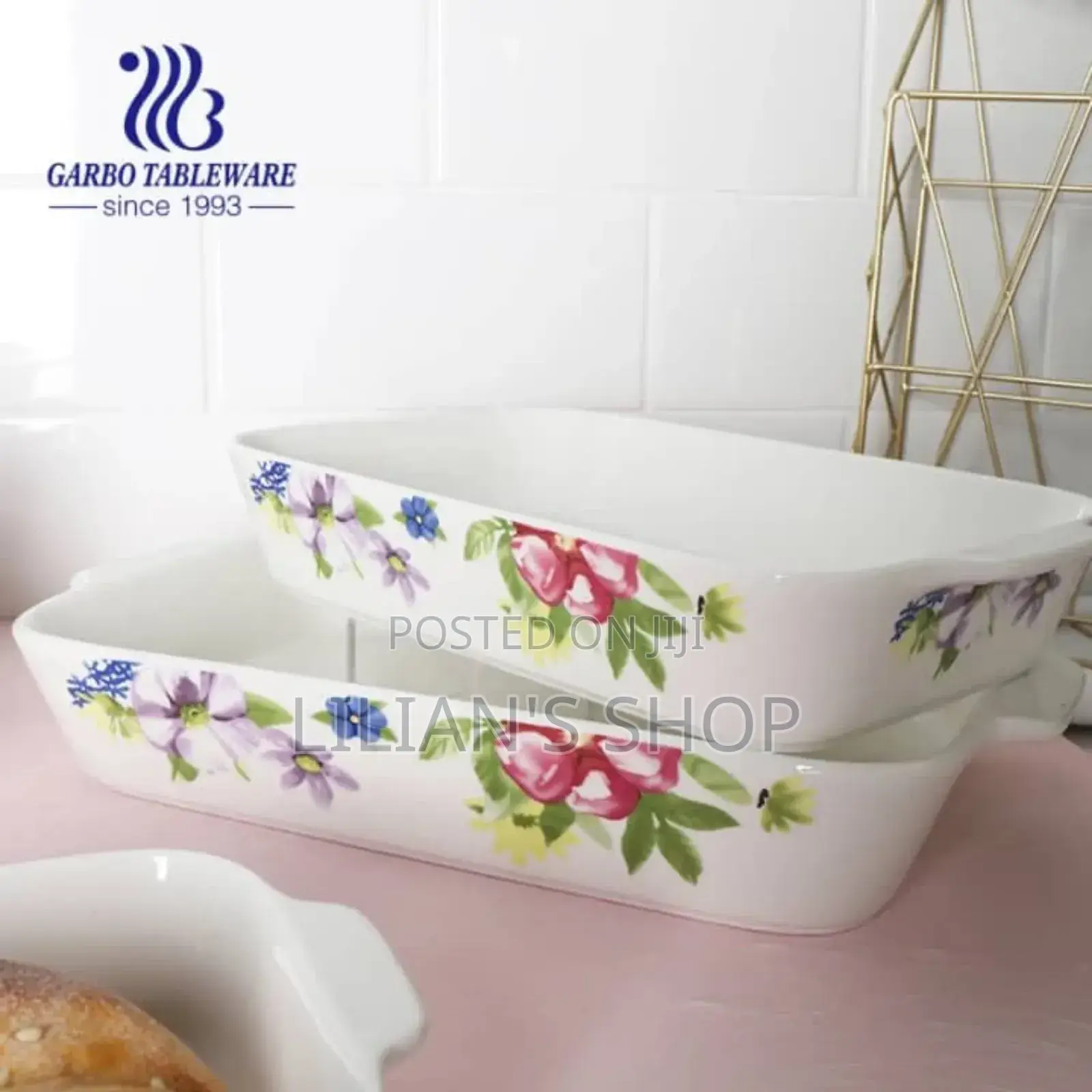 3pcs Ceramic Bakeware and Dinner Set Dishes