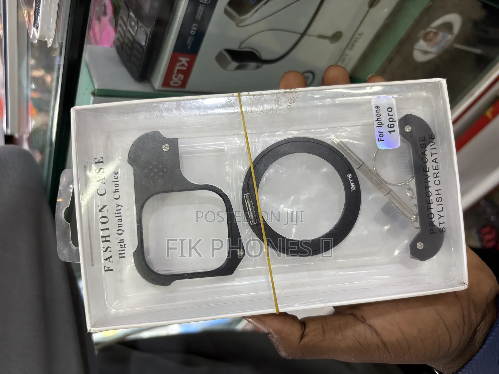 Metal Frame Protective Case for an iPhone 16 Pro.