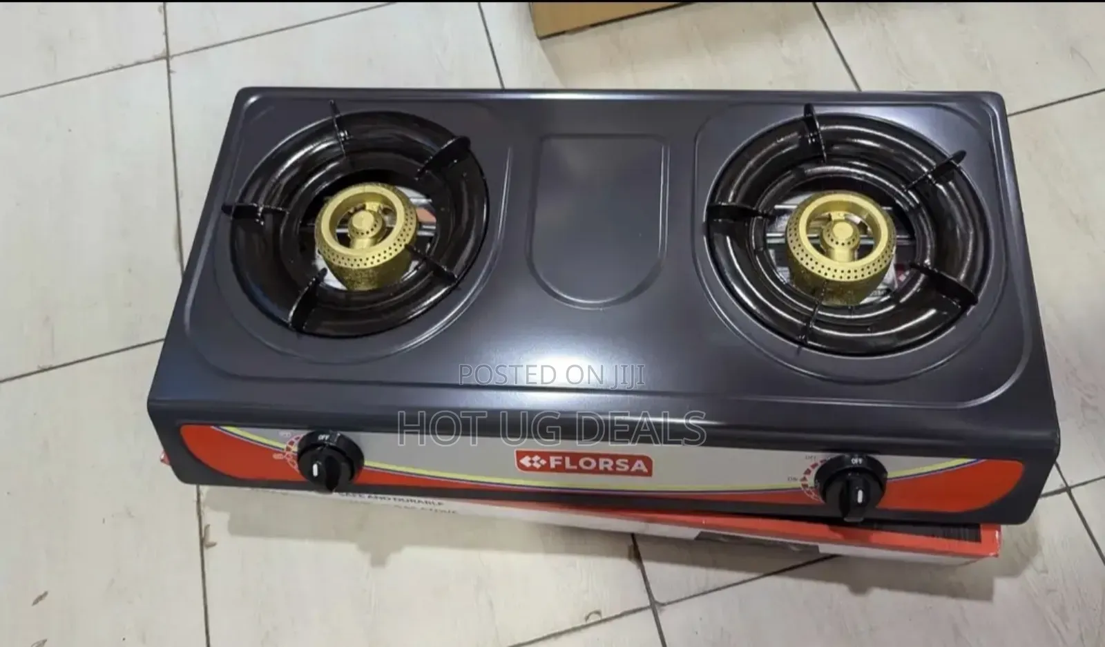 Florsa Florsa Double Gas Burner / Stove - Black (3yrs Wrnty)