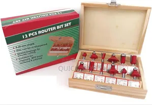 12-piece Router Bit Set With A 6.35 Mm (1/4 Inch) Shank