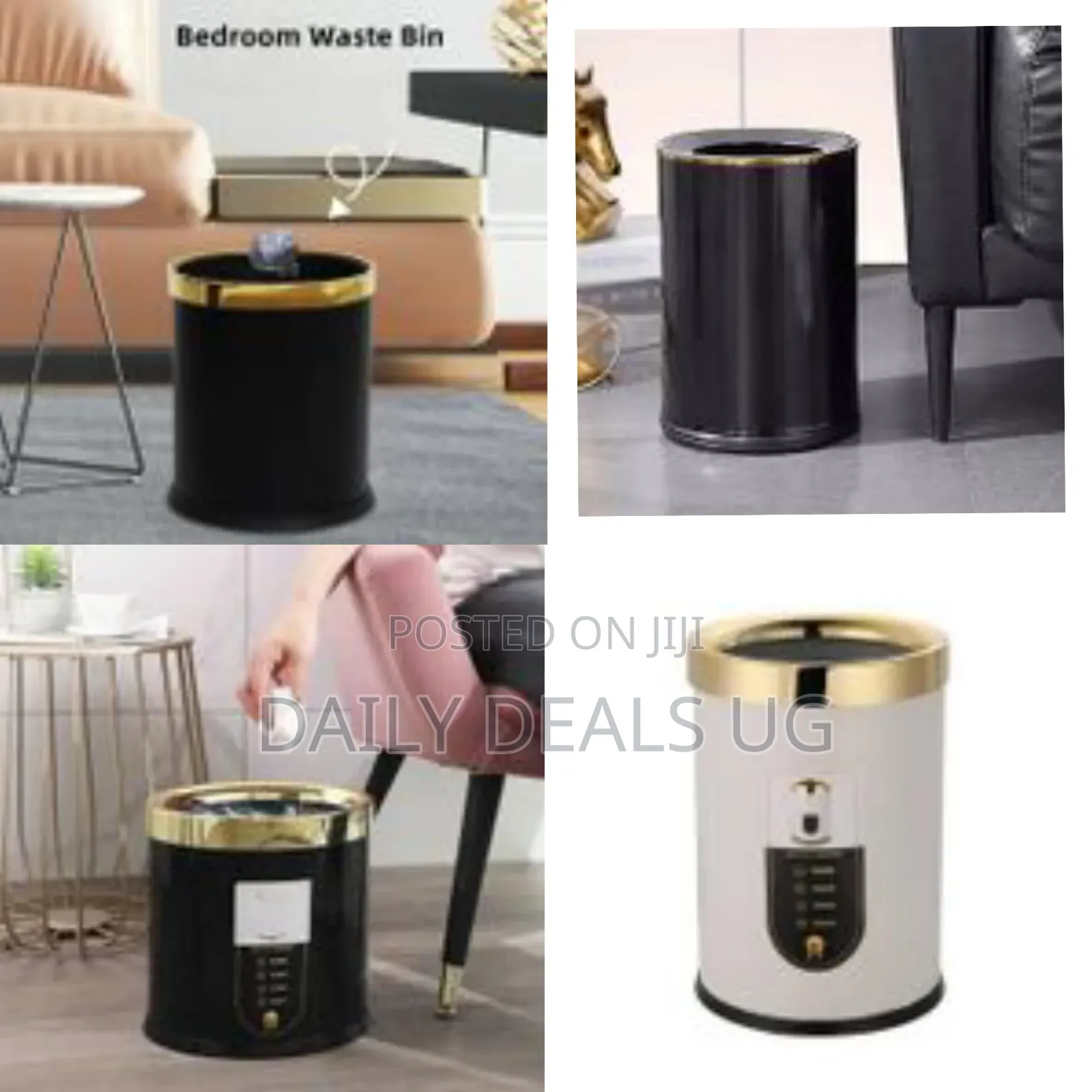 Recycling Bin for Bathroom Trash Bin Stainless Steel Dust Bucket