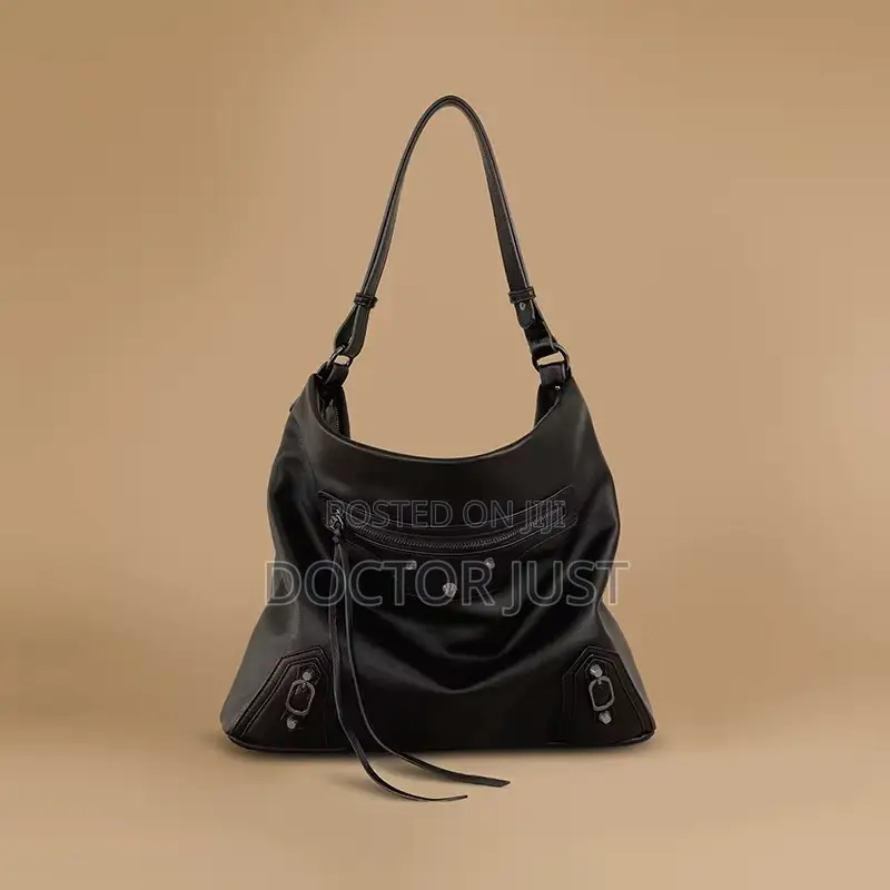 Black Large Leather Bag