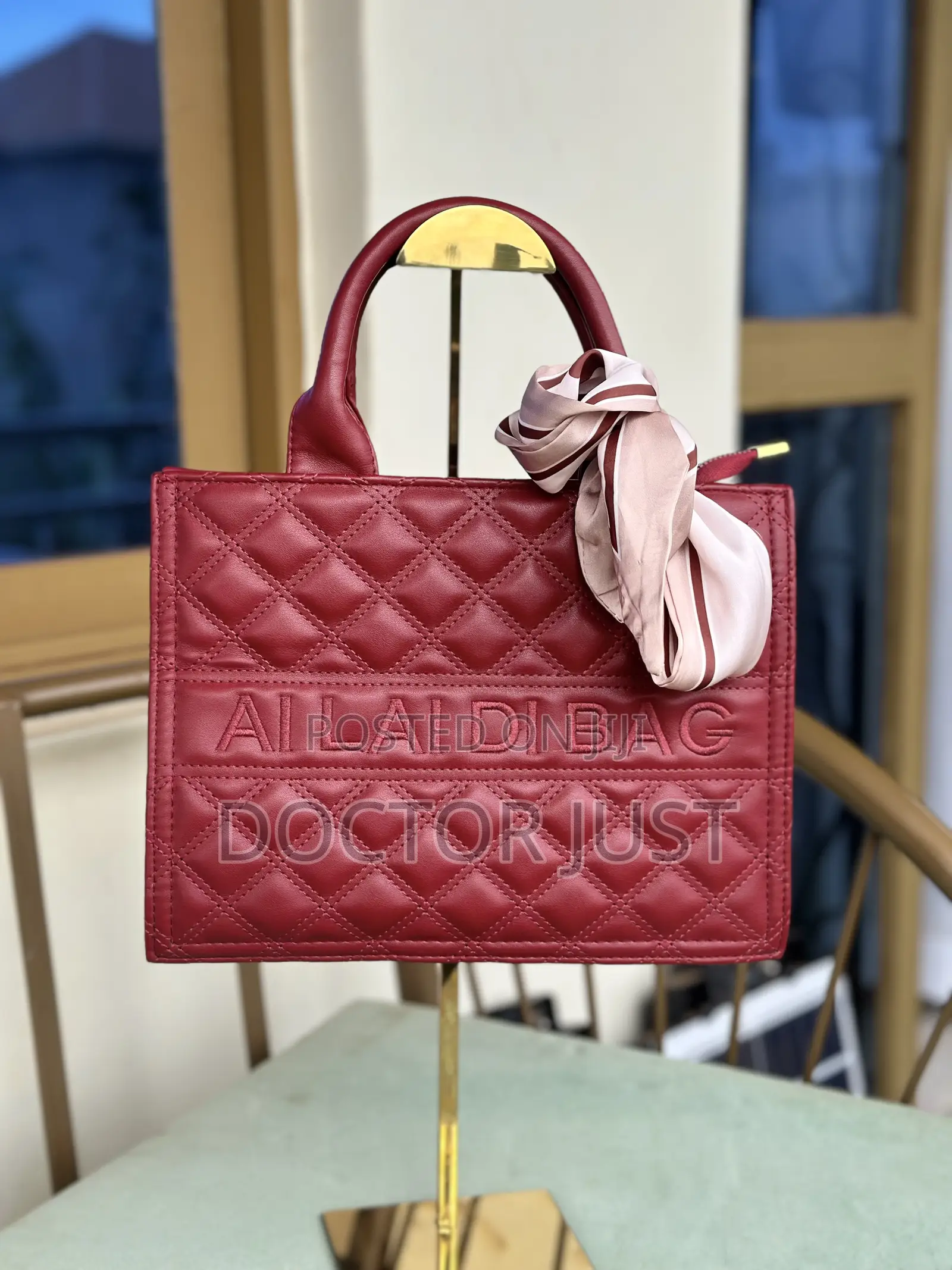 Red Leather Totebag