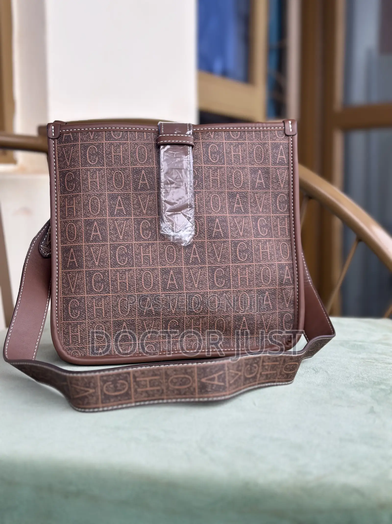 Brown Unisex Messenger Bag