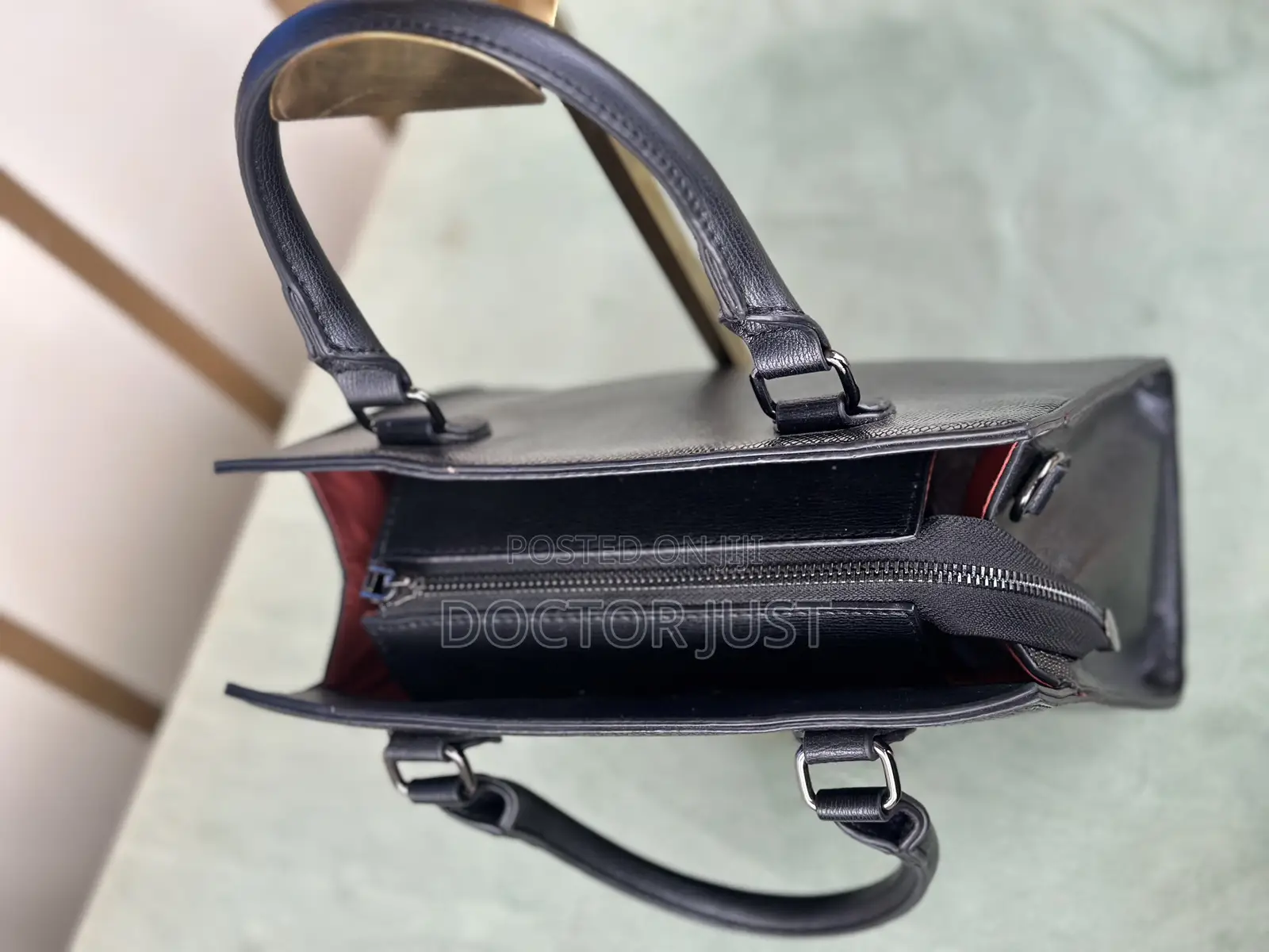 Hard Leather Textured Handbag