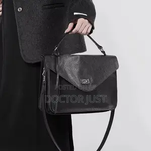 Black Genuine Leather Workbag
