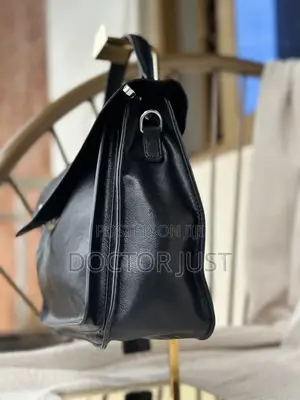 Black Genuine Leather Workbag