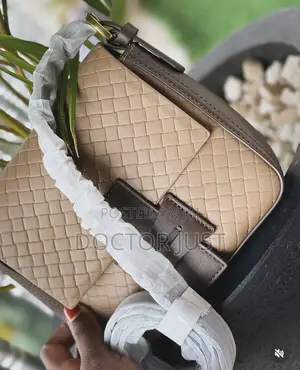 Brown Basket Weave Crossbody Bag