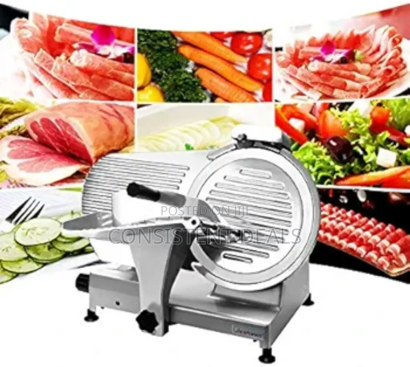 10"/250mm Blade Chef Electric Meat Slicer Deli Meat Cheese Food Slicer