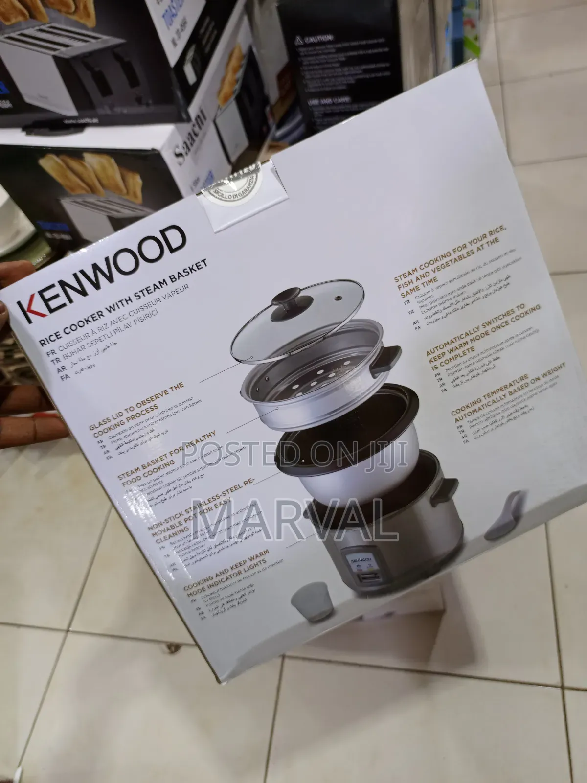 2.8l Kenwood Rcm71 Rice Cooker With a Steam Basket.