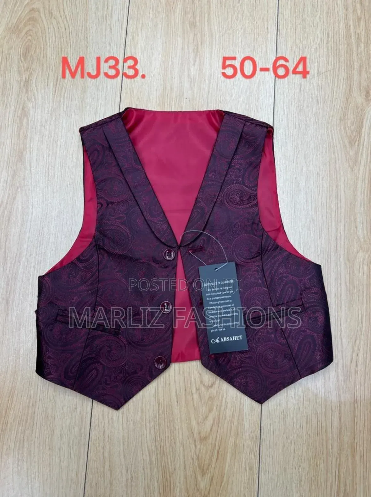 Red Kid's Waistcoat