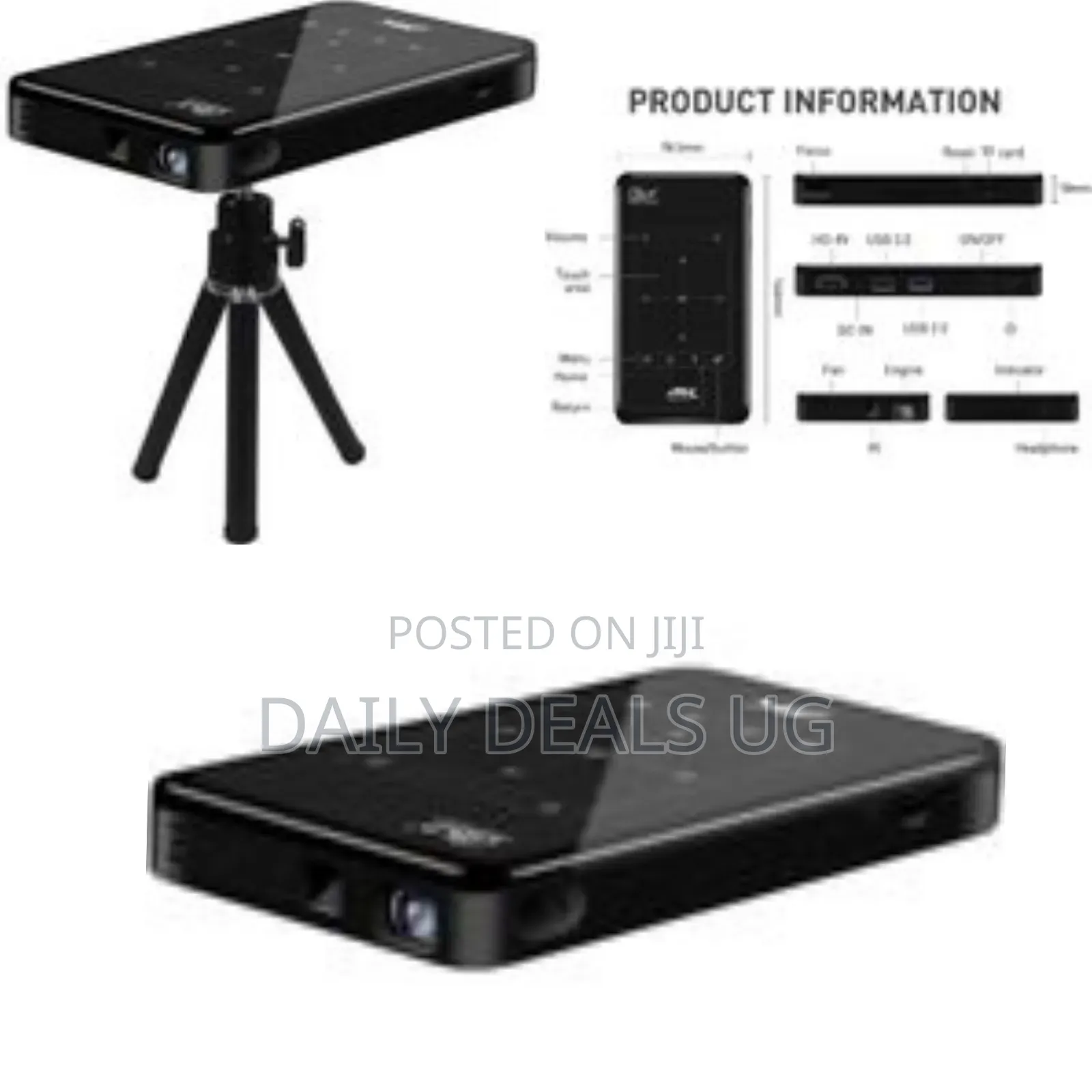 Borrego Bp09 Portable Mini Smart Projector With Ultra Hd High Beam