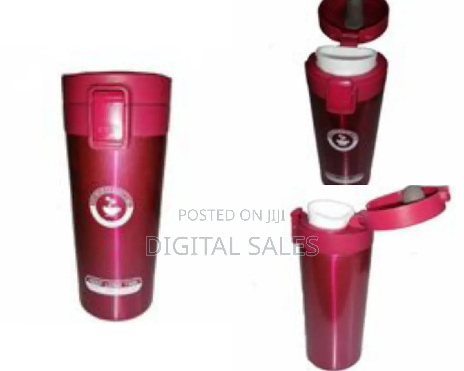 Stainless Steel Thermos Travel Mug Cup, 380 Ml - Pink