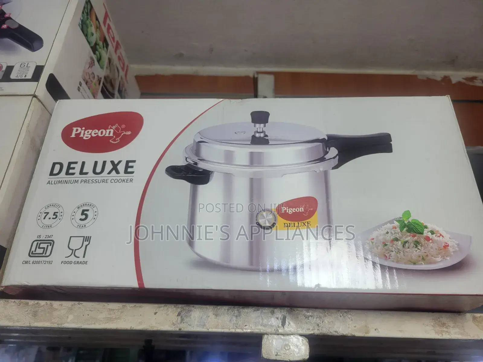 Pigeon Deluxe 7.5l Aluminium Pressure Cooker