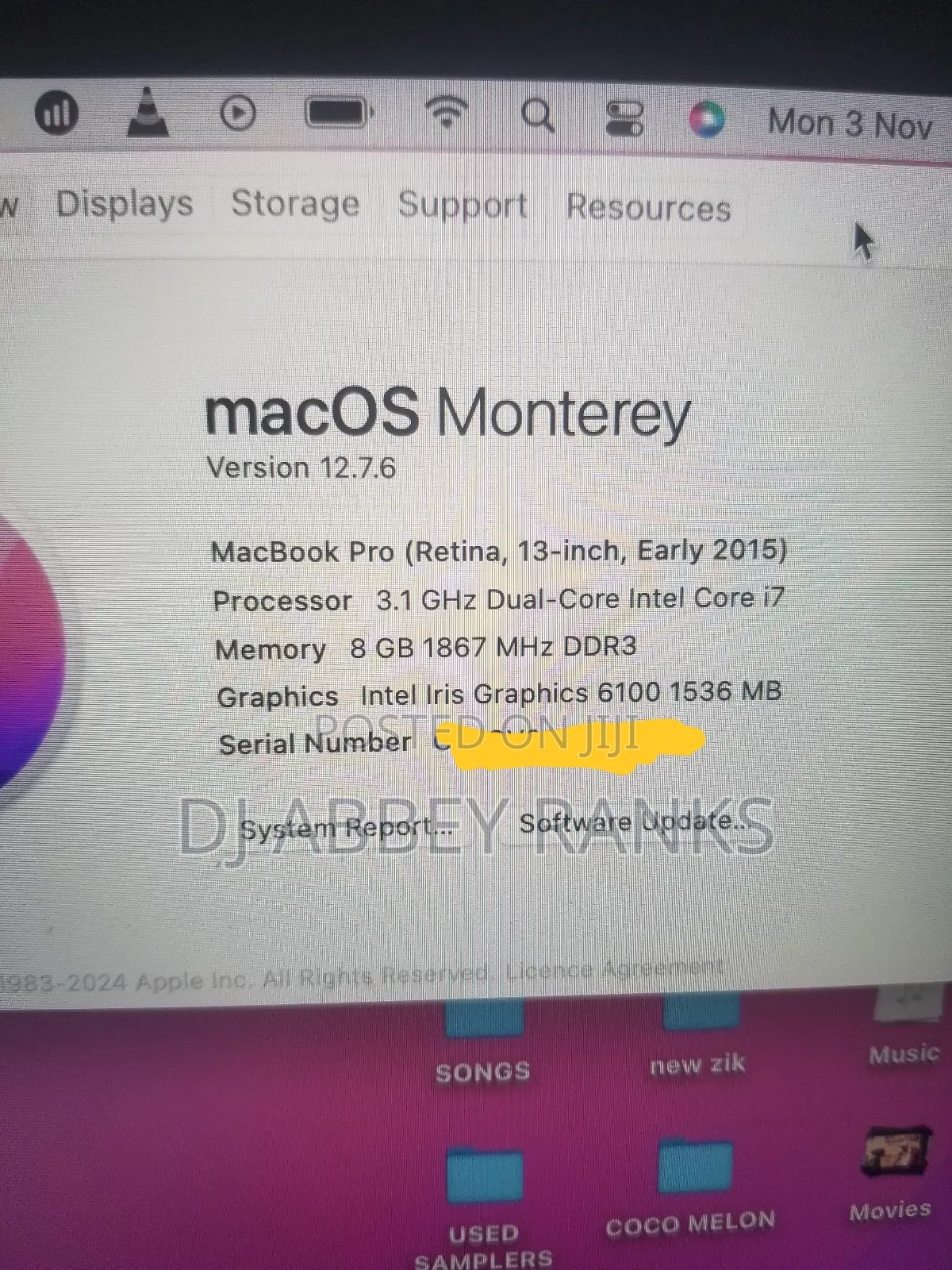 Laptop Apple MacBook 2015 8GB Intel Core i7 SSD 128GB
