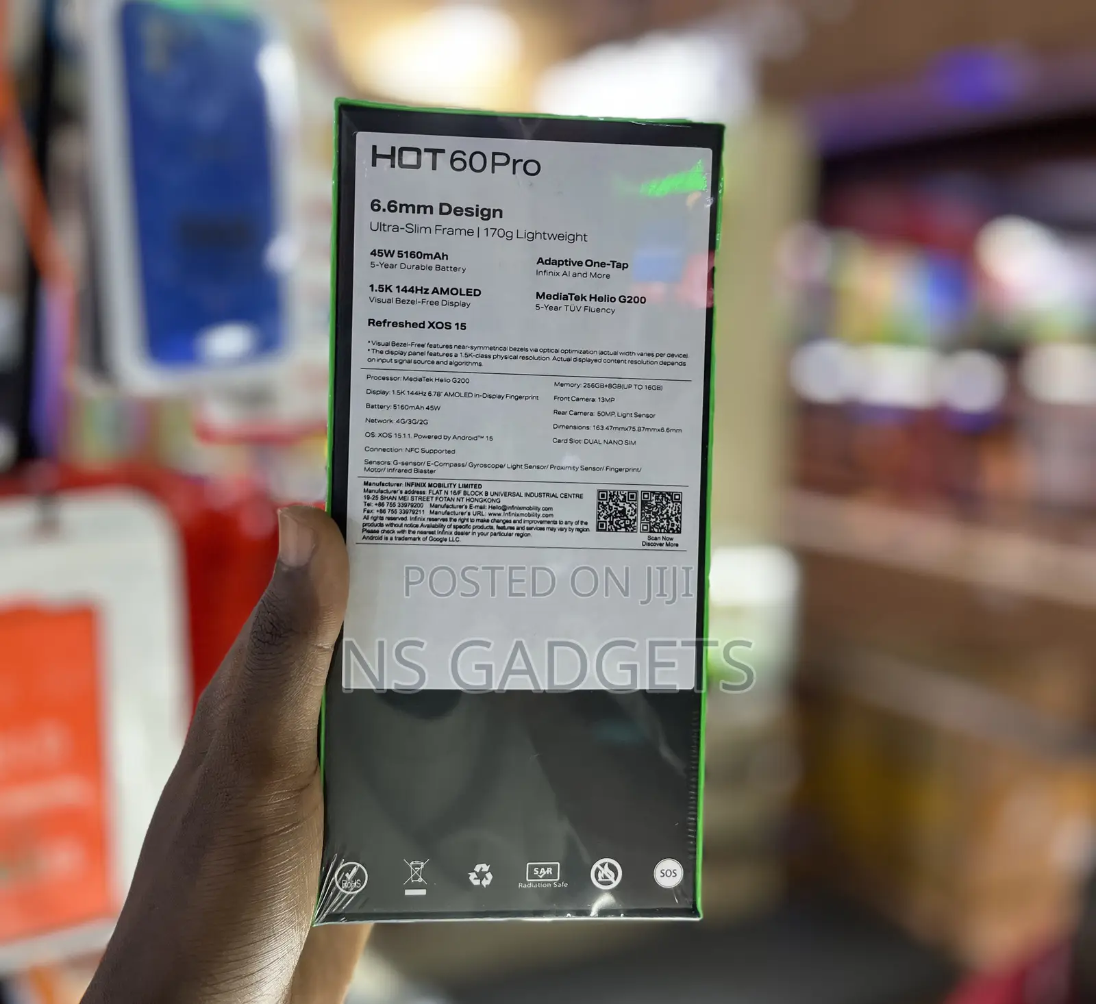 New Infinix Hot 60 128 GB Black