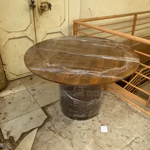 120 Cm Round Fluted Dining Table for Homes/ Hotels/ Restaurants/ Bars