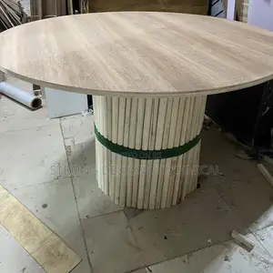 120 Cm Round Fluted Dining Table for Homes/ Hotels/ Restaurants/ Bars