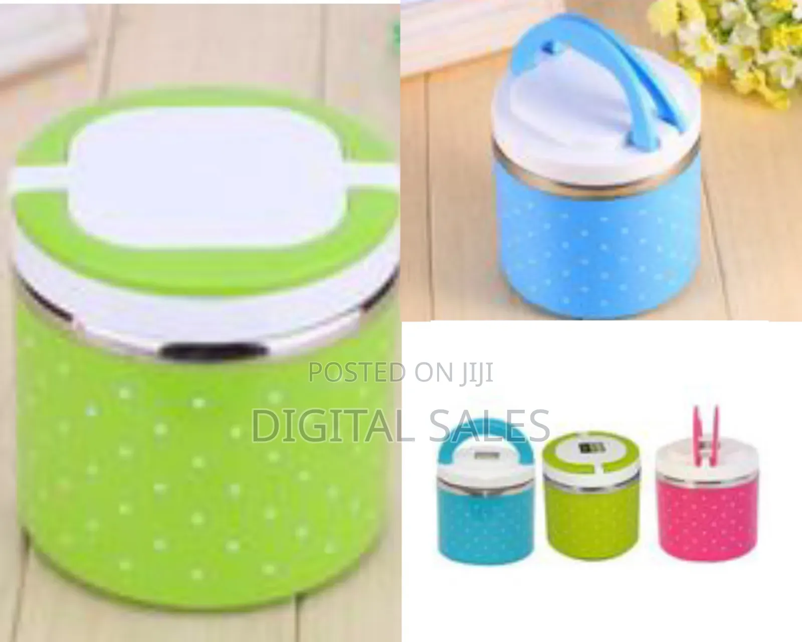 1 Layer Steel Food Insulated Lunch Box Container Tiffin- Multi-Colours