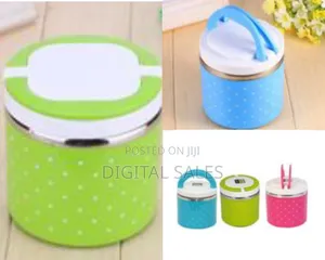 1 Layer Steel Food Insulated Lunch Box Container Tiffin- Multi-Colours