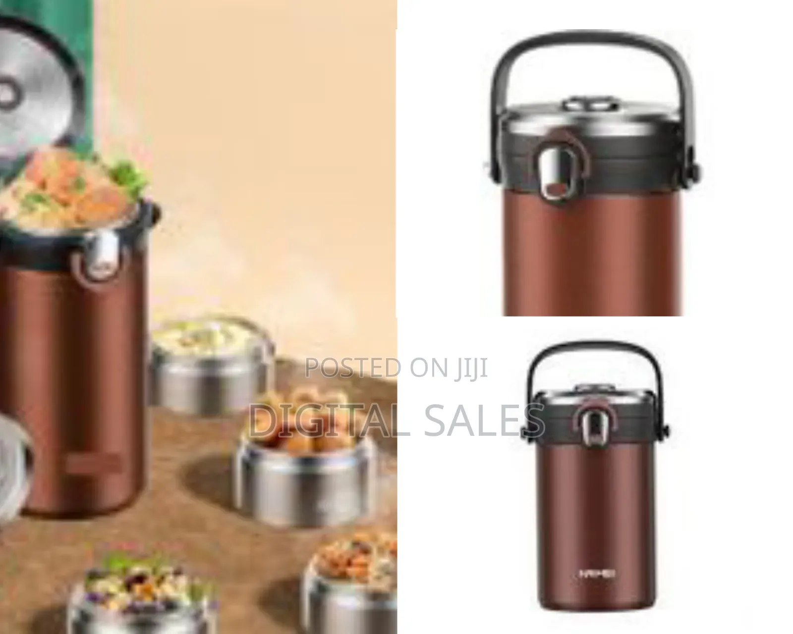 2.5l Multilayer Lunch Bento Box Stainless Steel Insulated Portable