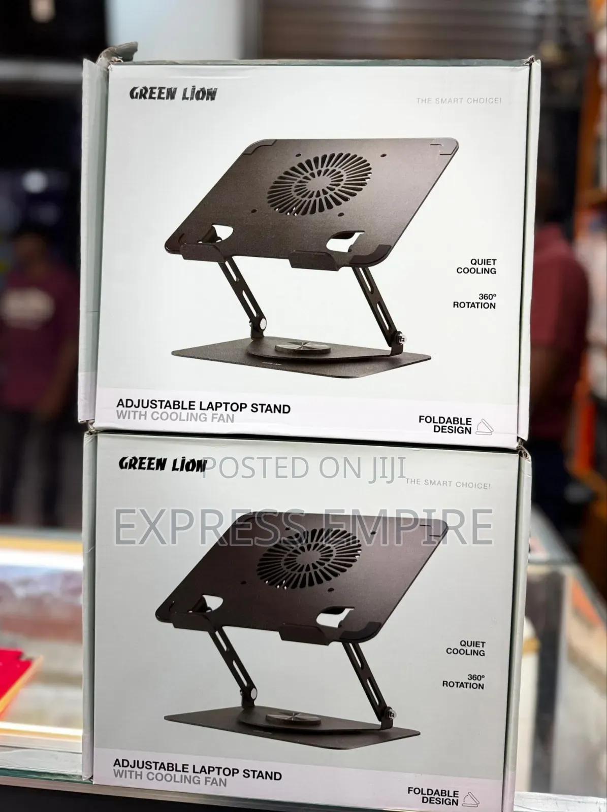 Green Lion Adjustable Laptop Stand With Cooling Fan