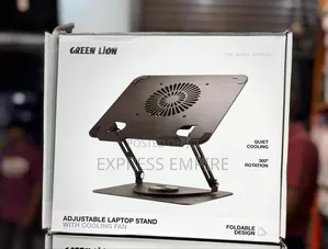 Green Lion Adjustable Laptop Stand With Cooling Fan