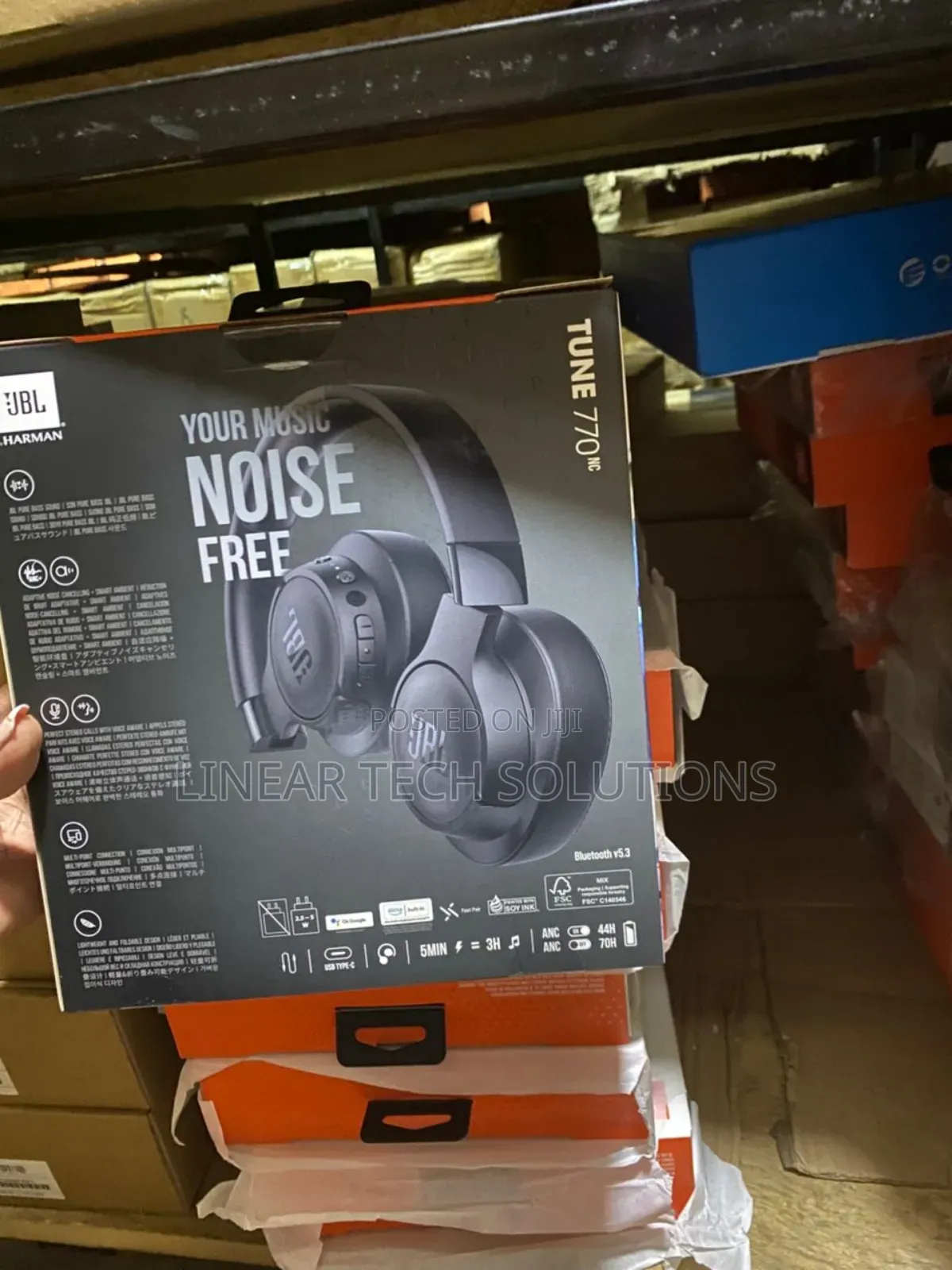 JBL Tune 770nc Wireless Over-Ear Headphones.