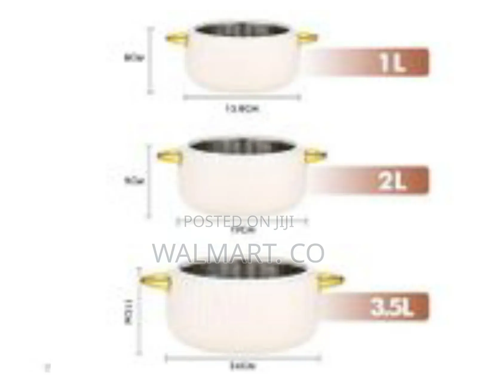 3 Piece Set 1l+2l+3.5l Luxury Stainless Steel Food Warmer