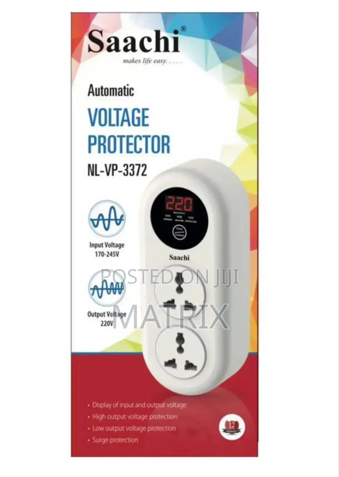 Saachi 15 Amps Voltage/Power Guard (All Electronic Equipment Guard)