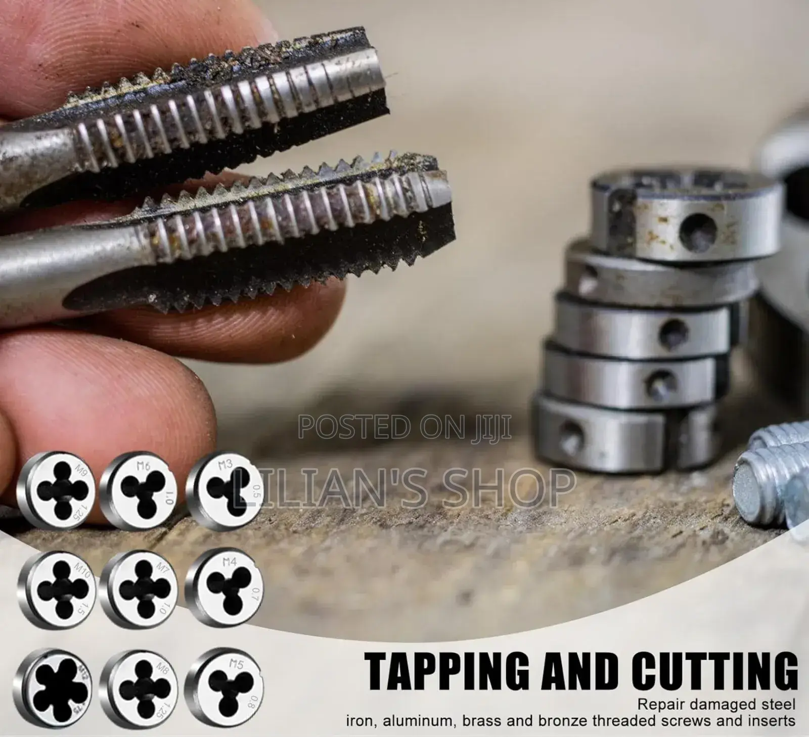 20 Piece Tap Set M3 - M12 Thread Cutting Set