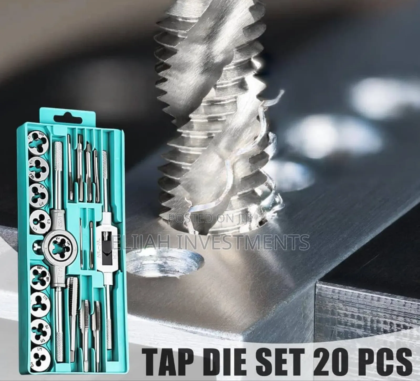 20 Piece Tap Set M3 - M12 Thread Cutting Set