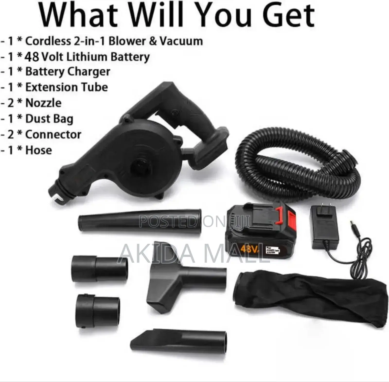 48v Handheld Lithium Battery Rechargeable Air Blower