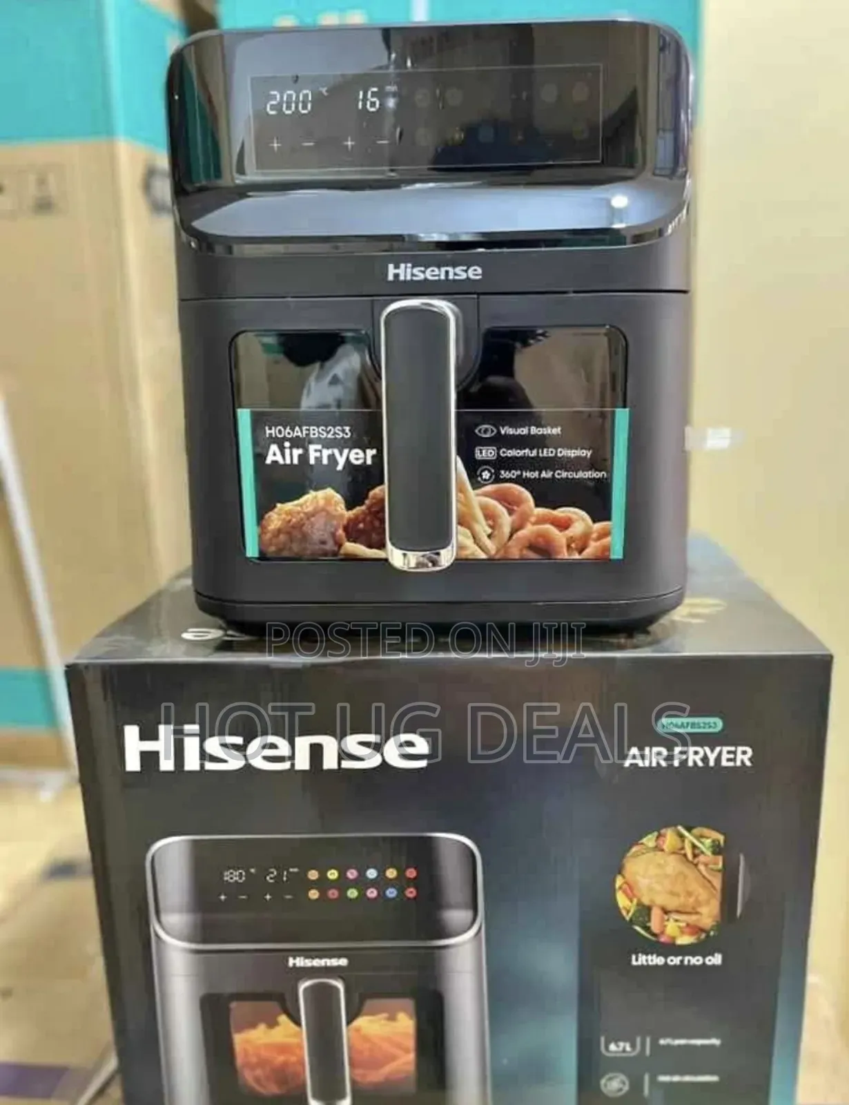 Hisense Digital Multifunctional Air Fryer 6.7l - Black 1 Year Warranty