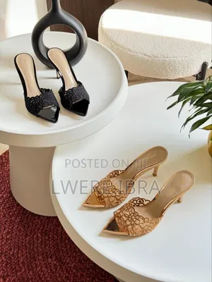Gold Kitten Heel Party Sheos
