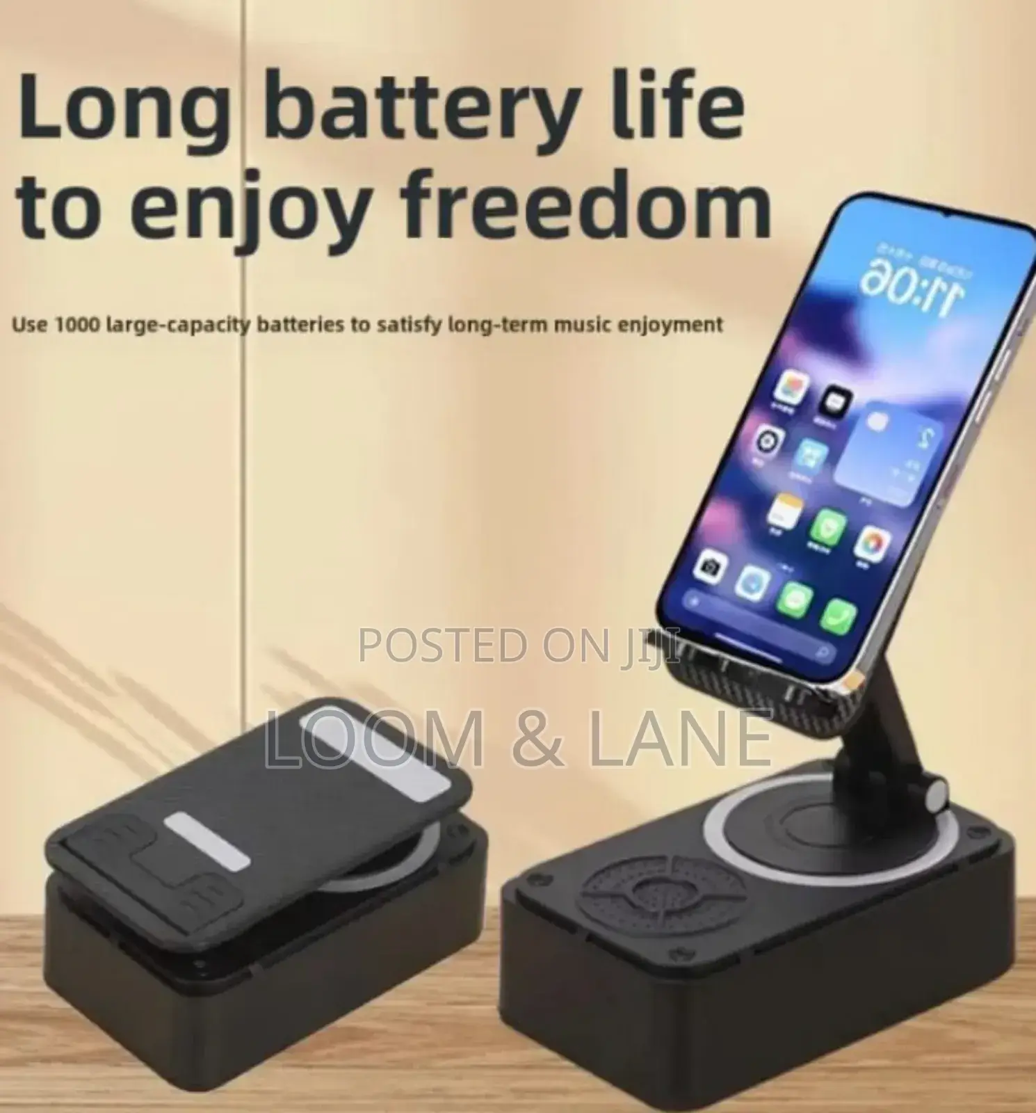 Bluetooth Speaker With a Built-in Phone Holder