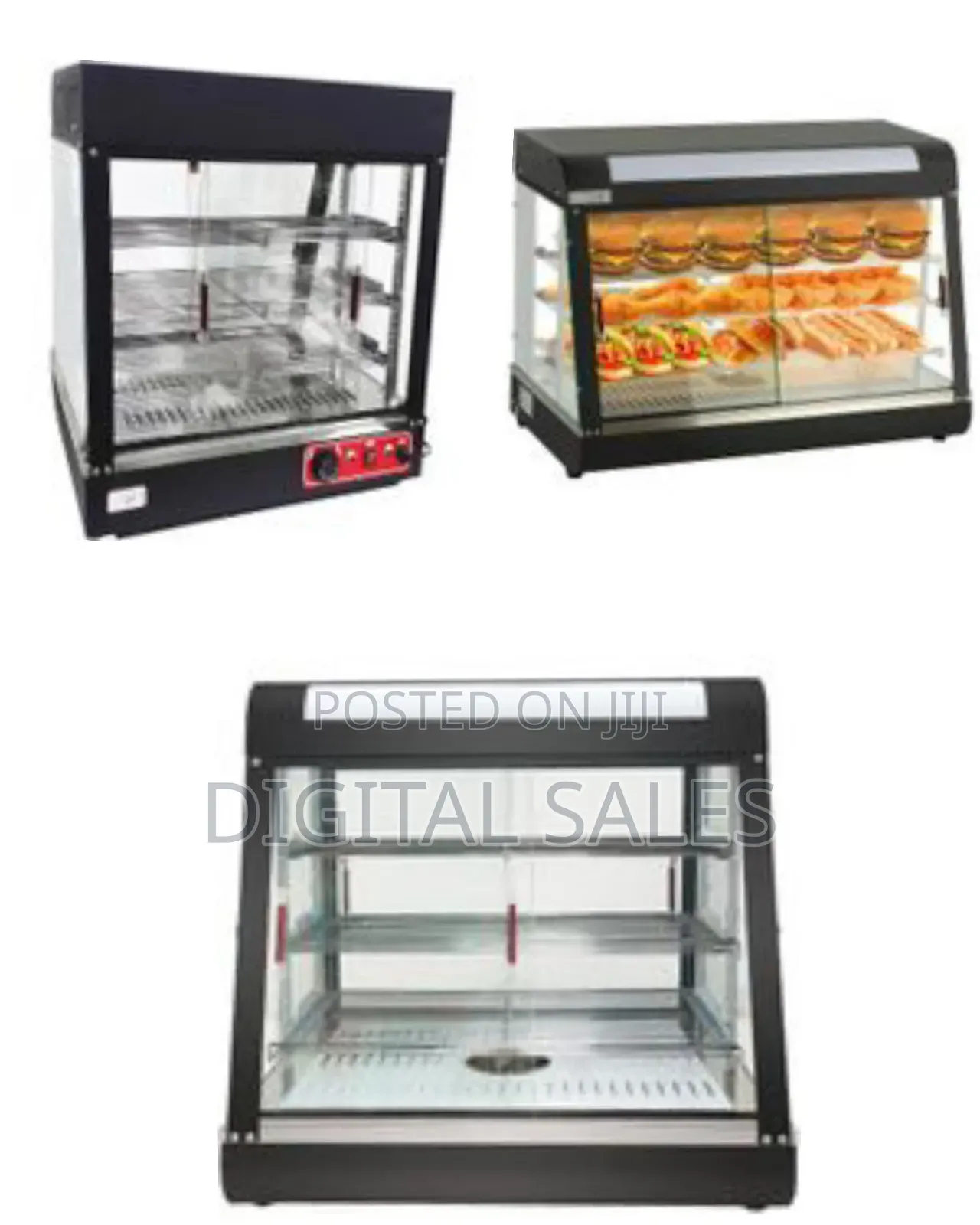 90*45*67cm Countertop Food Warmer Display Case 3 Shelf Hot Warm