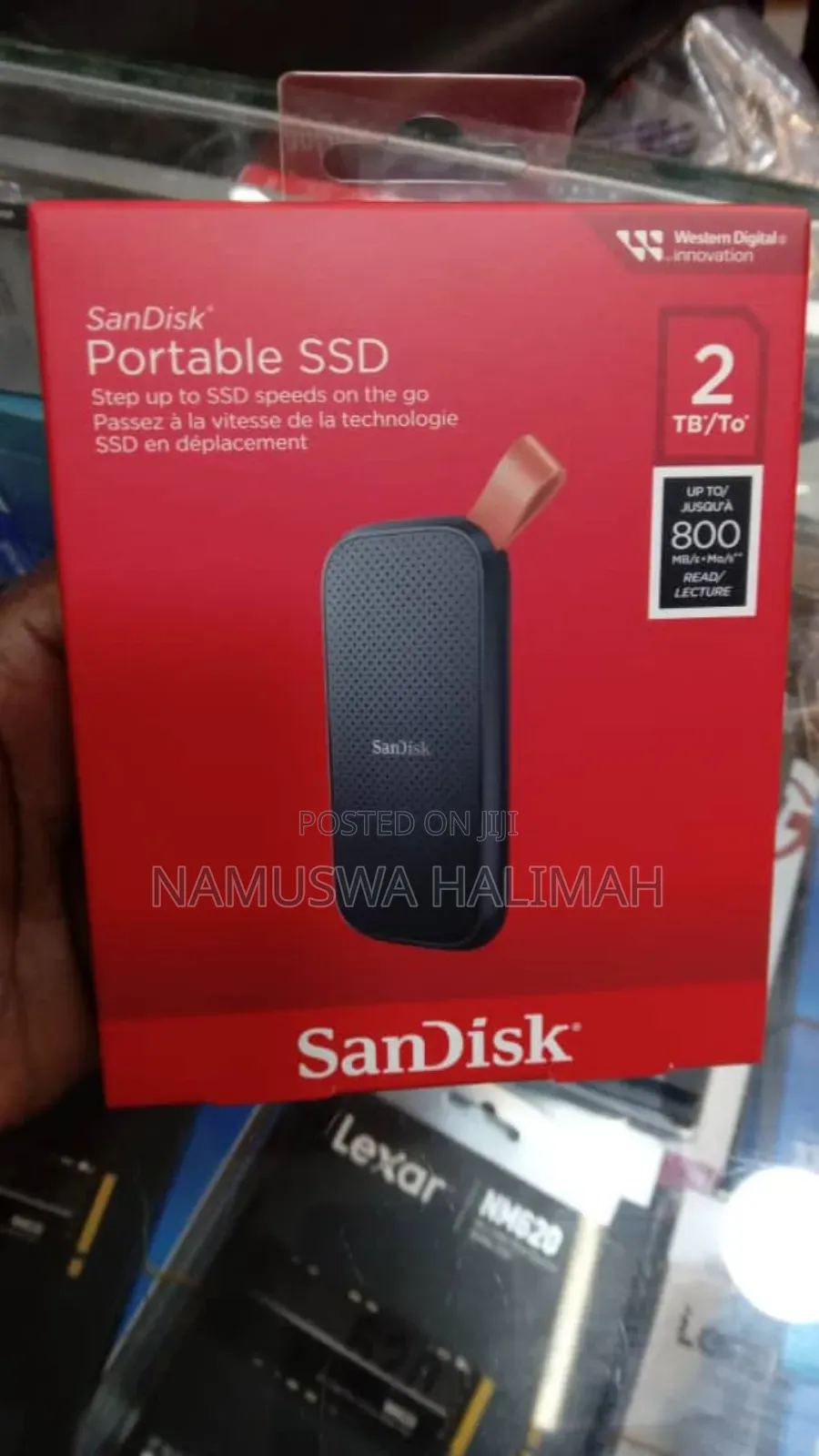 Sandisk Portable SSD With 2tb of Storage.
