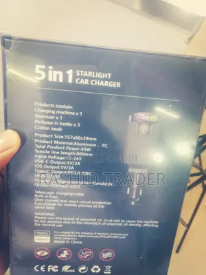 Starlight Car Charger With Freshener 5 in 1